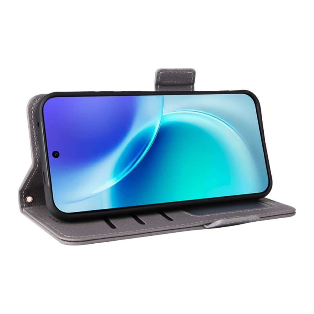 Flip Case Leren Vivo X300 Ringhouder Van Kunstleer