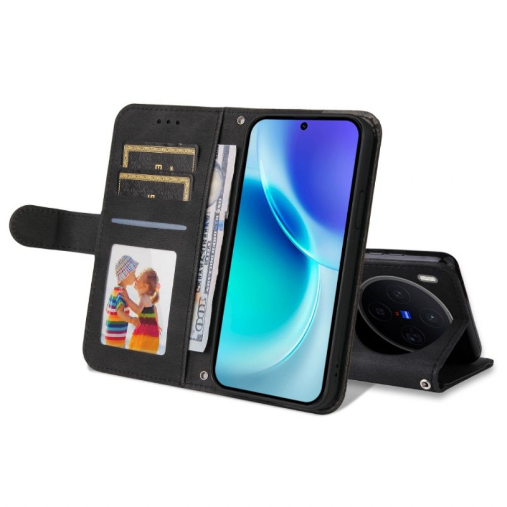 Folio-hoesje Vivo X300 Suède-effect Met Klinknagel