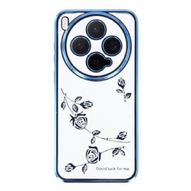 Hoesje Vivo X300 Kadem Ringhouder Met Strass En Bloemen Bescherming Hoesje