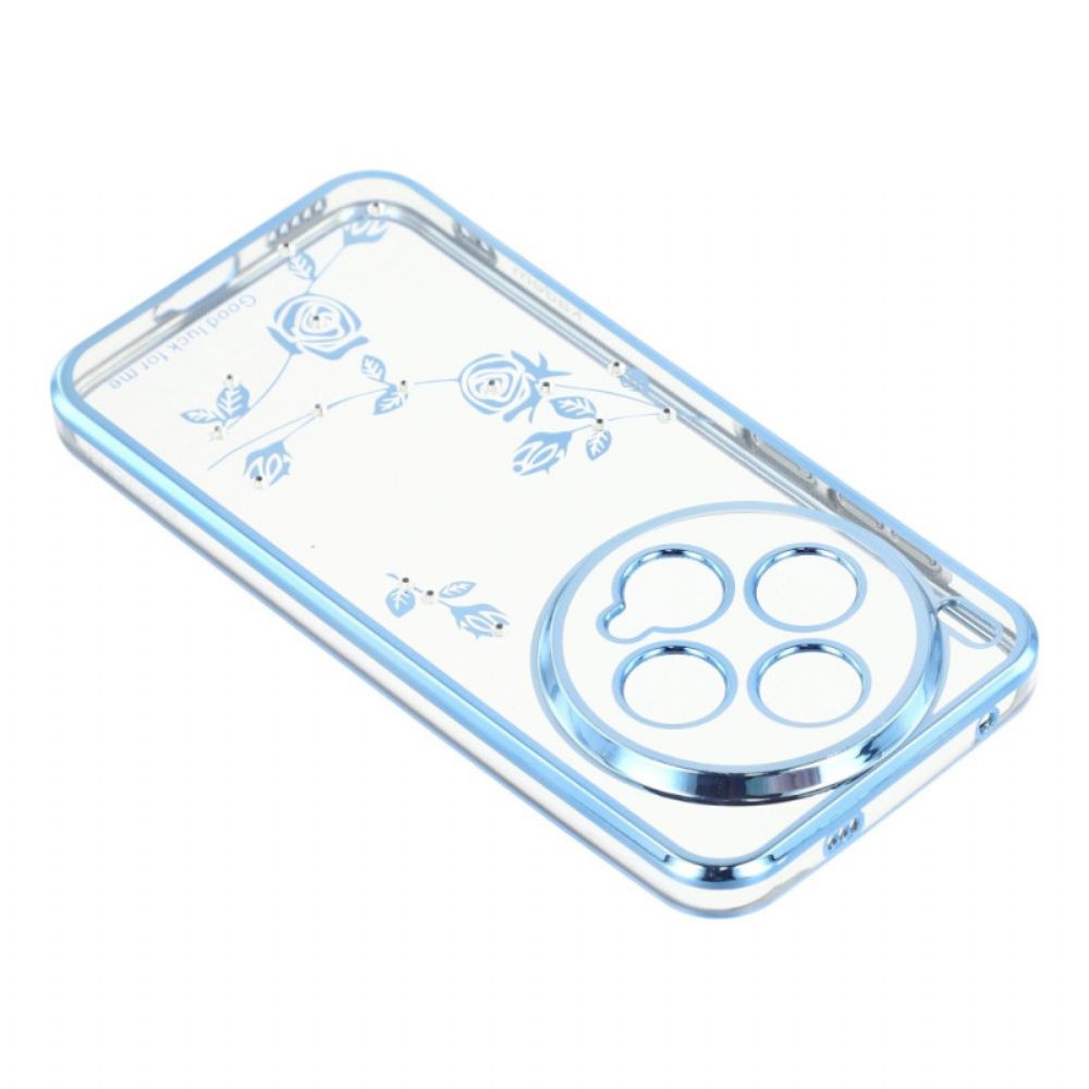 Hoesje Vivo X300 Kadem Ringhouder Met Strass En Bloemen Bescherming Hoesje