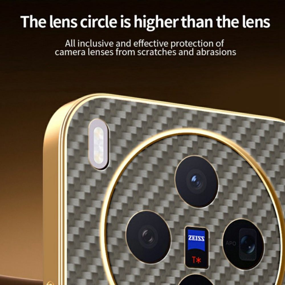 Hoesje Vivo X300 Koolstofvezeltextuur