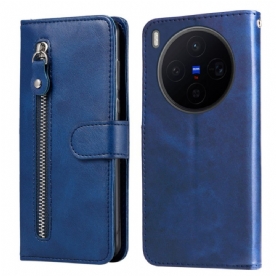 Leren Hoesje Vivo X300 Zak Met Ritssluiting