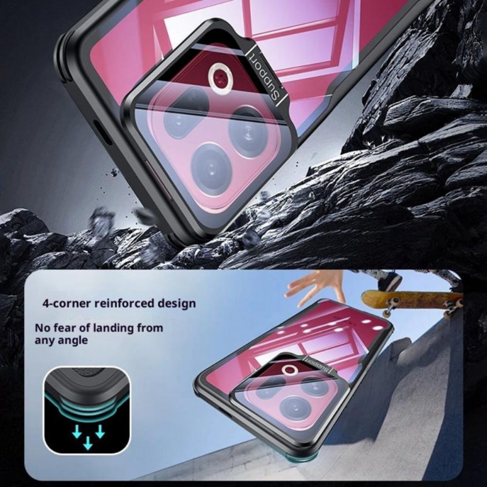 Case Hoesje Oppo Find X9 Pro 5g Telefoonhoesje Transparant Met Standaard En Camerabescherming