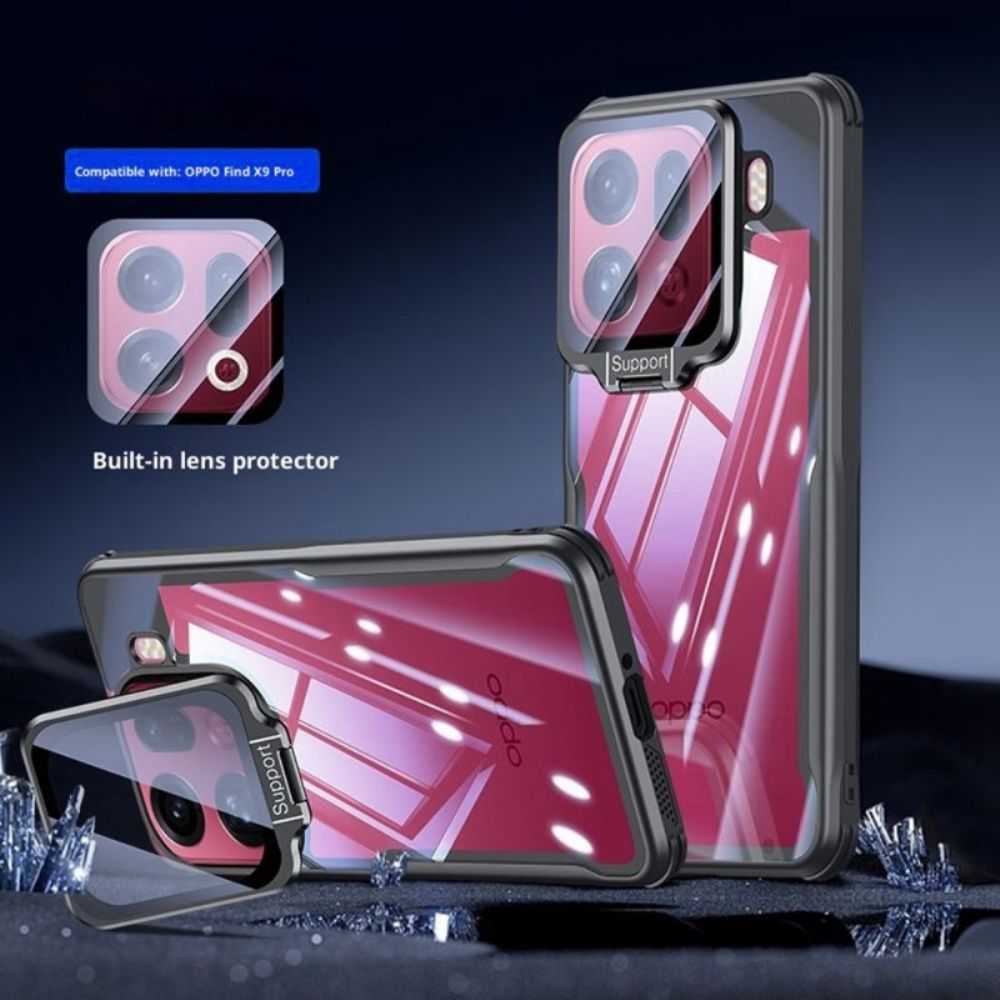 Case Hoesje Oppo Find X9 Pro 5g Telefoonhoesje Transparant Met Standaard En Camerabescherming