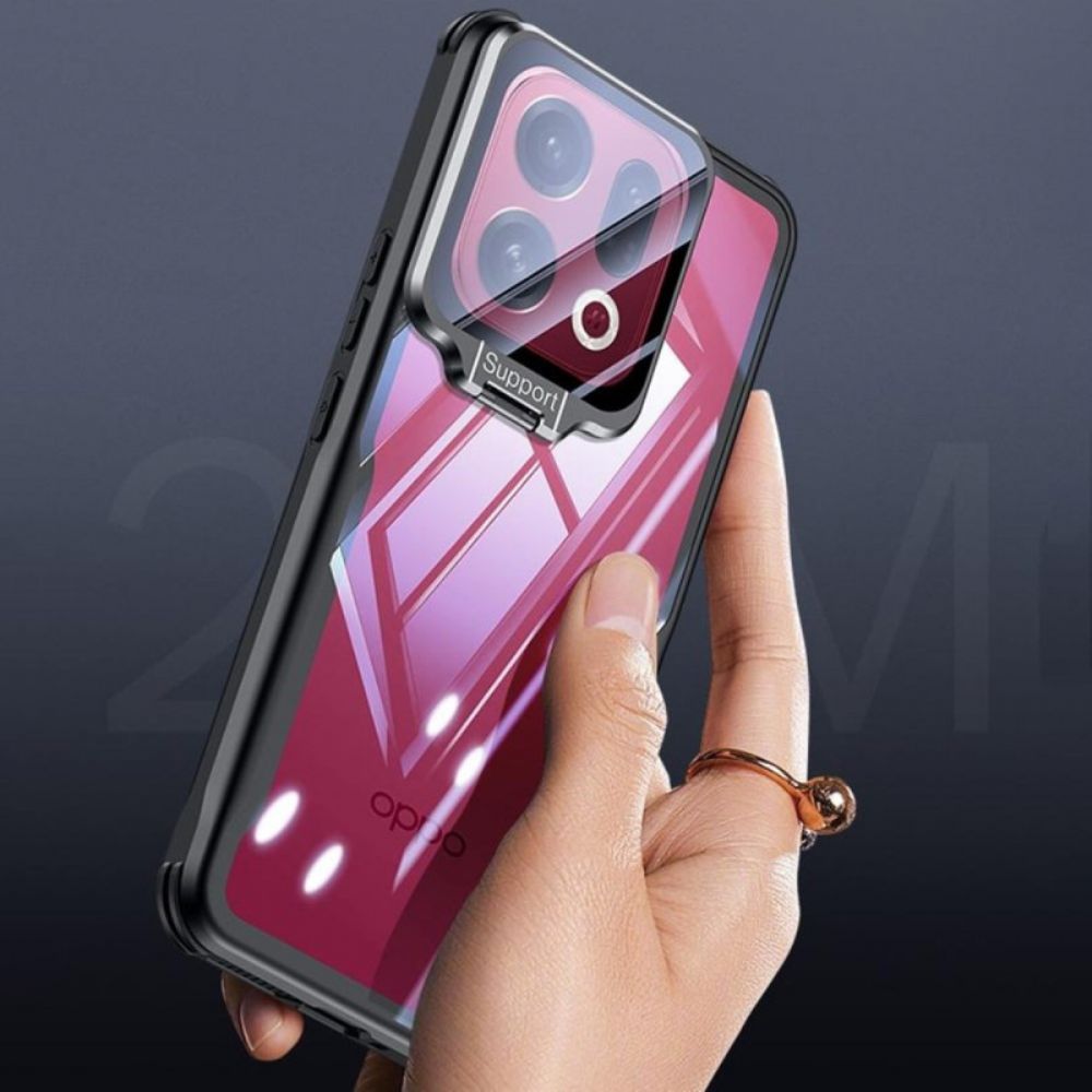 Case Hoesje Oppo Find X9 Pro 5g Telefoonhoesje Transparant Met Standaard En Camerabescherming