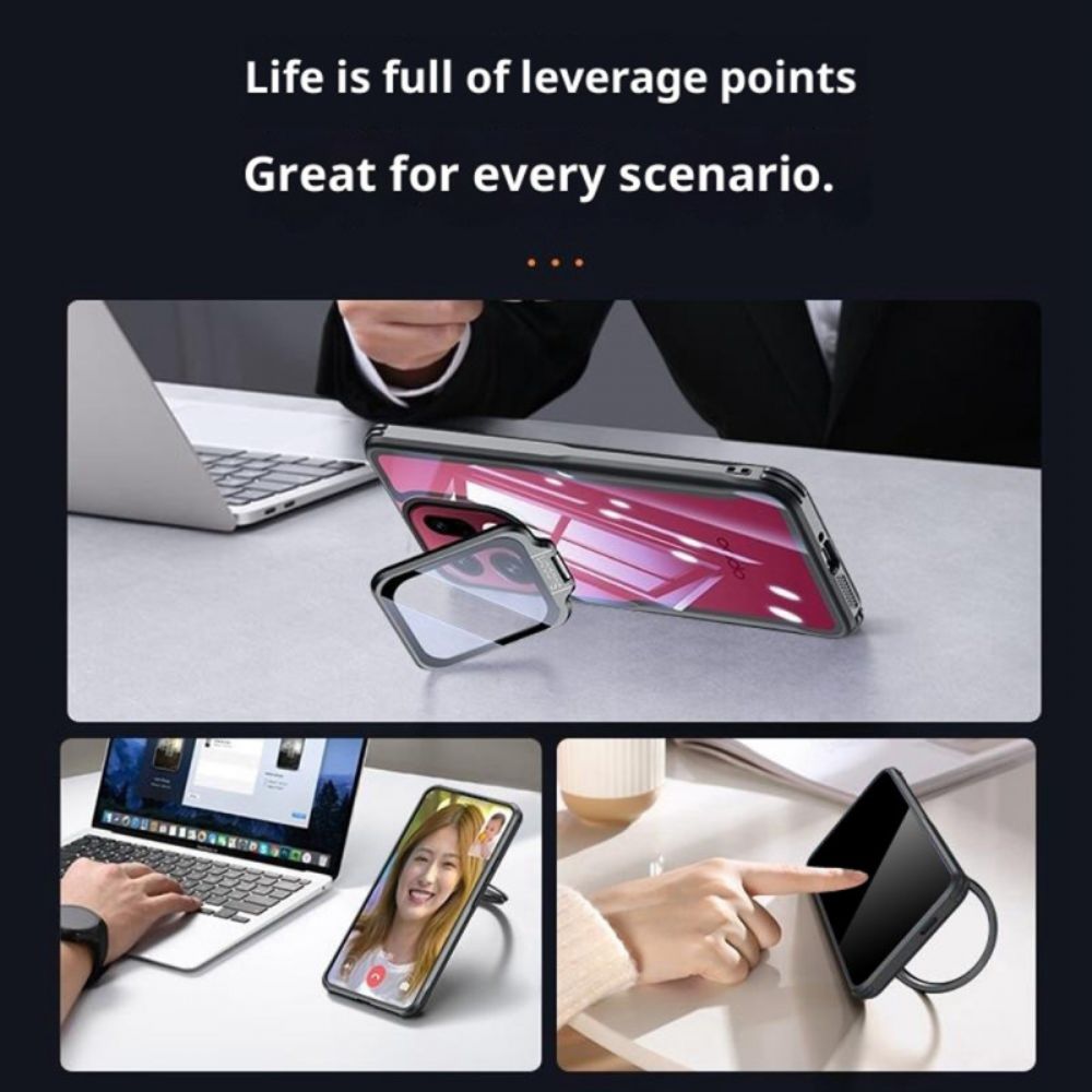 Case Hoesje Oppo Find X9 Pro 5g Telefoonhoesje Transparant Met Standaard En Camerabescherming