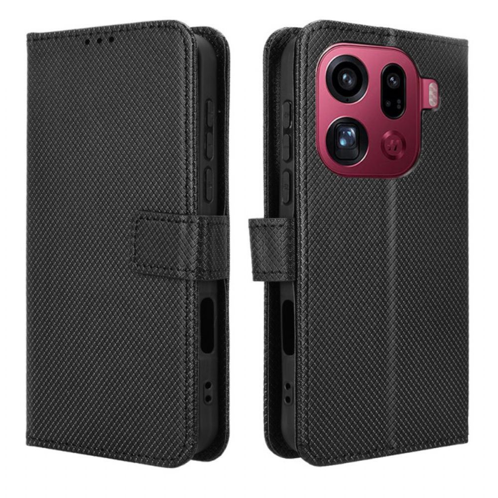 Folio-hoesje Oppo Find X9 Pro 5g Telefoonhoesje Diamantstructuur