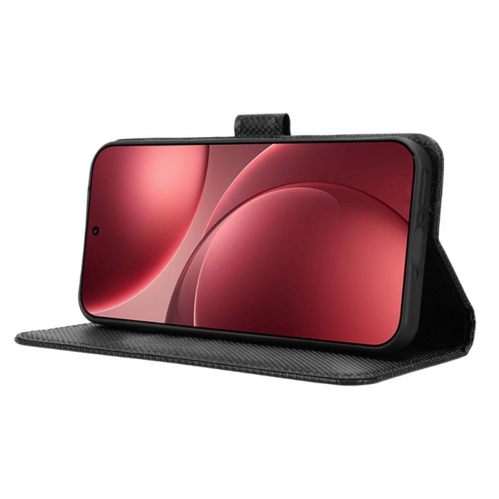 Folio-hoesje Oppo Find X9 Pro 5g Telefoonhoesje Diamantstructuur