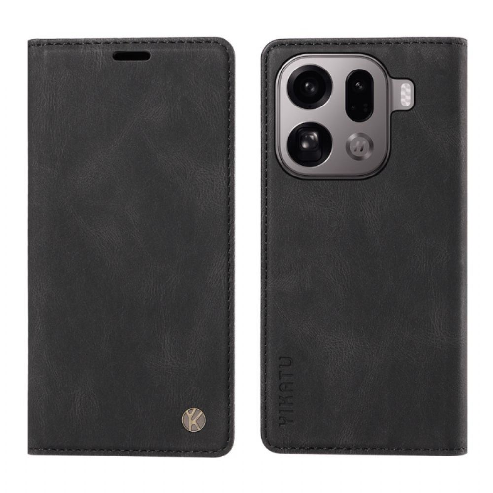 Folio-hoesje Oppo Find X9 Pro 5g Telefoonhoesje Yikatu Suède-effect