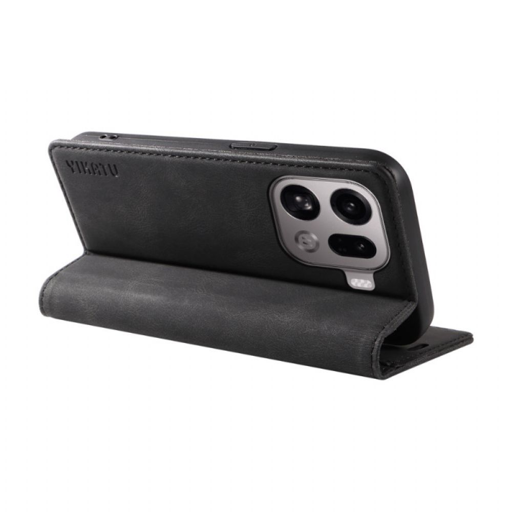 Folio-hoesje Oppo Find X9 Pro 5g Telefoonhoesje Yikatu Suède-effect