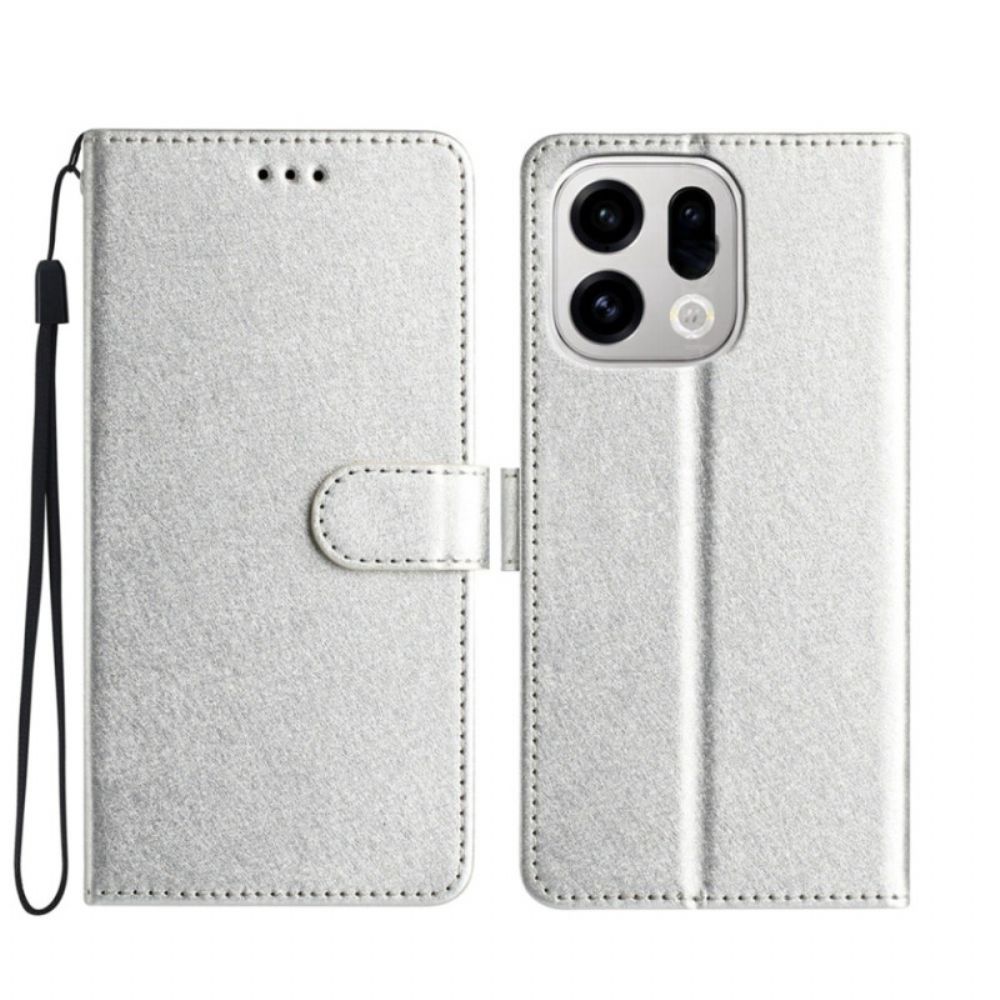 Folio-hoesje Oppo Find X9 Pro 5g Telefoonhoesje Zijdetextuur