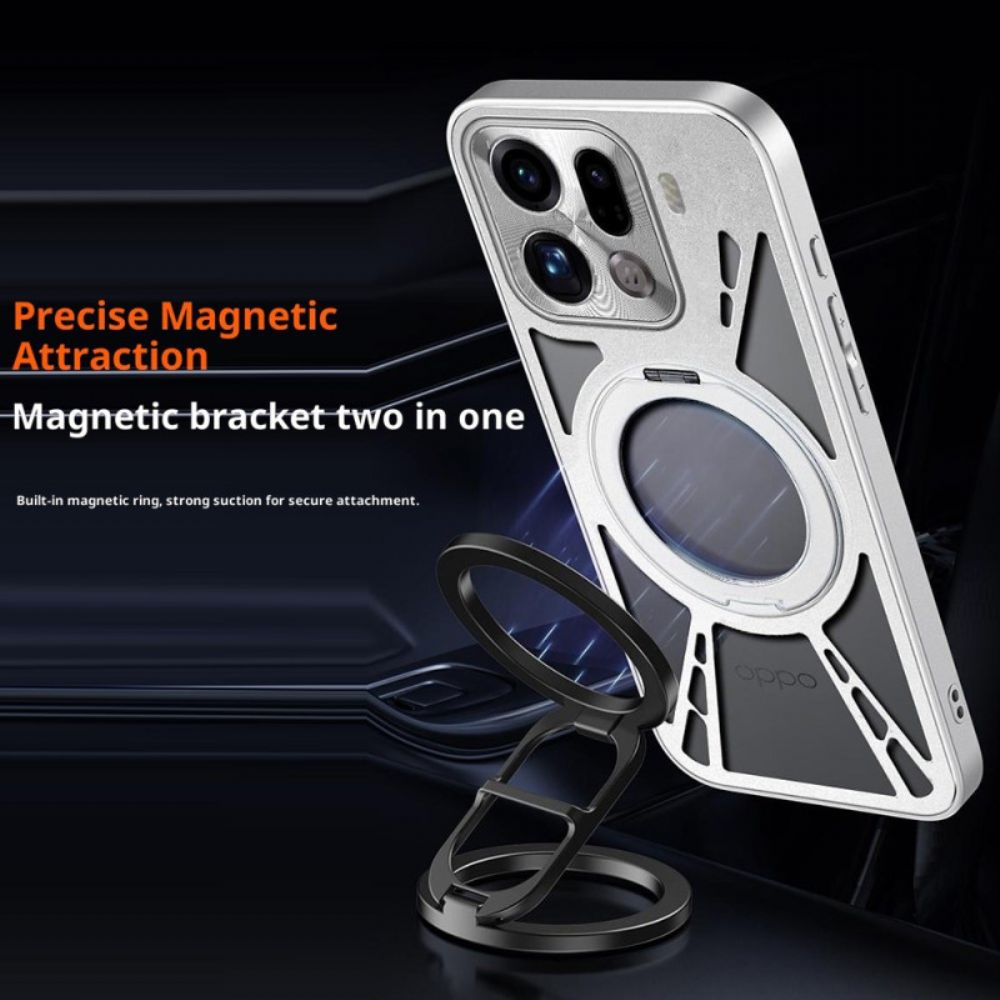Hoesje Oppo Find X9 Pro 5g Draaibare Magnetische Standaard En Warmteafvoer Bescherming Hoesje