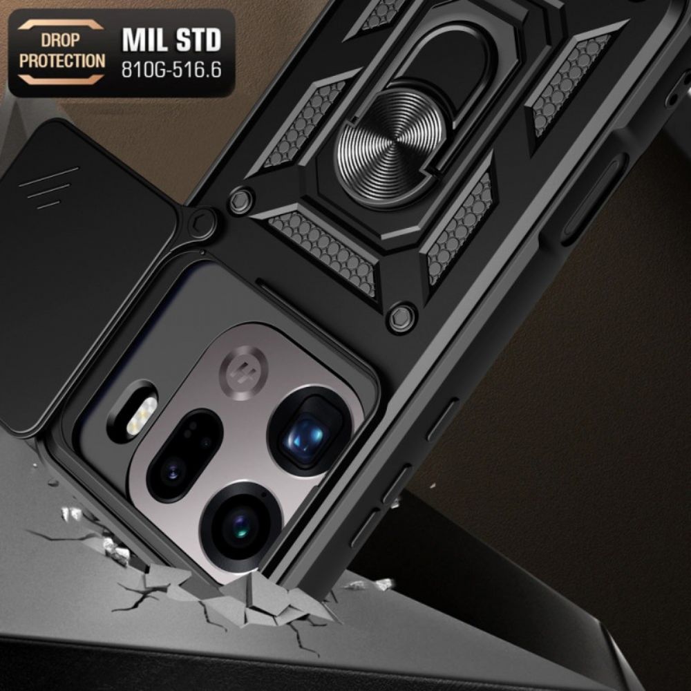 Hoesje Oppo Find X9 Pro 5g Schuifbare Camerabeschermer En Standaard Bescherming Hoesje