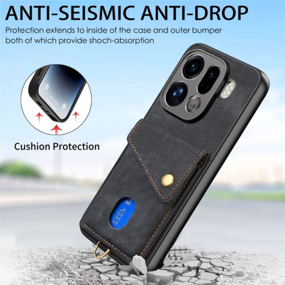 Hoesje Voor Oppo Find X9 Pro 5g Kaarthouder En Draagkoord