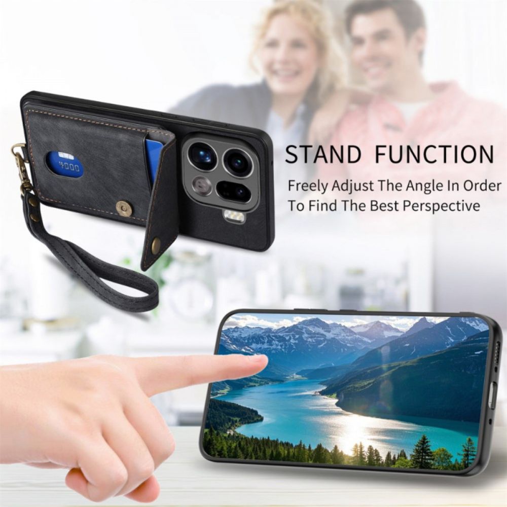 Hoesje Voor Oppo Find X9 Pro 5g Kaarthouder En Draagkoord