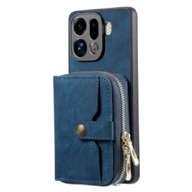 Hoesje Voor Oppo Find X9 Pro 5g Kaarthouder Met Rits En Schouderband