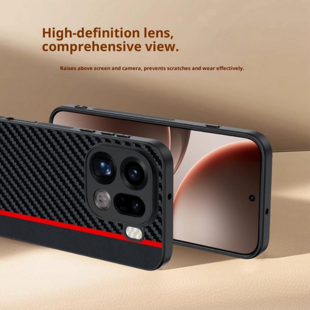 Hoesje Voor Oppo Find X9 Pro 5g Stevig Met Koolstofvezeltextuur