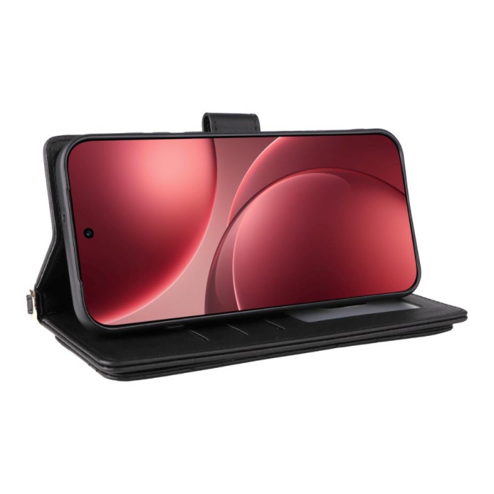 Leren Hoesje Oppo Find X9 Pro 5g Gewatteerd Met Bandjes Bescherming Hoesje