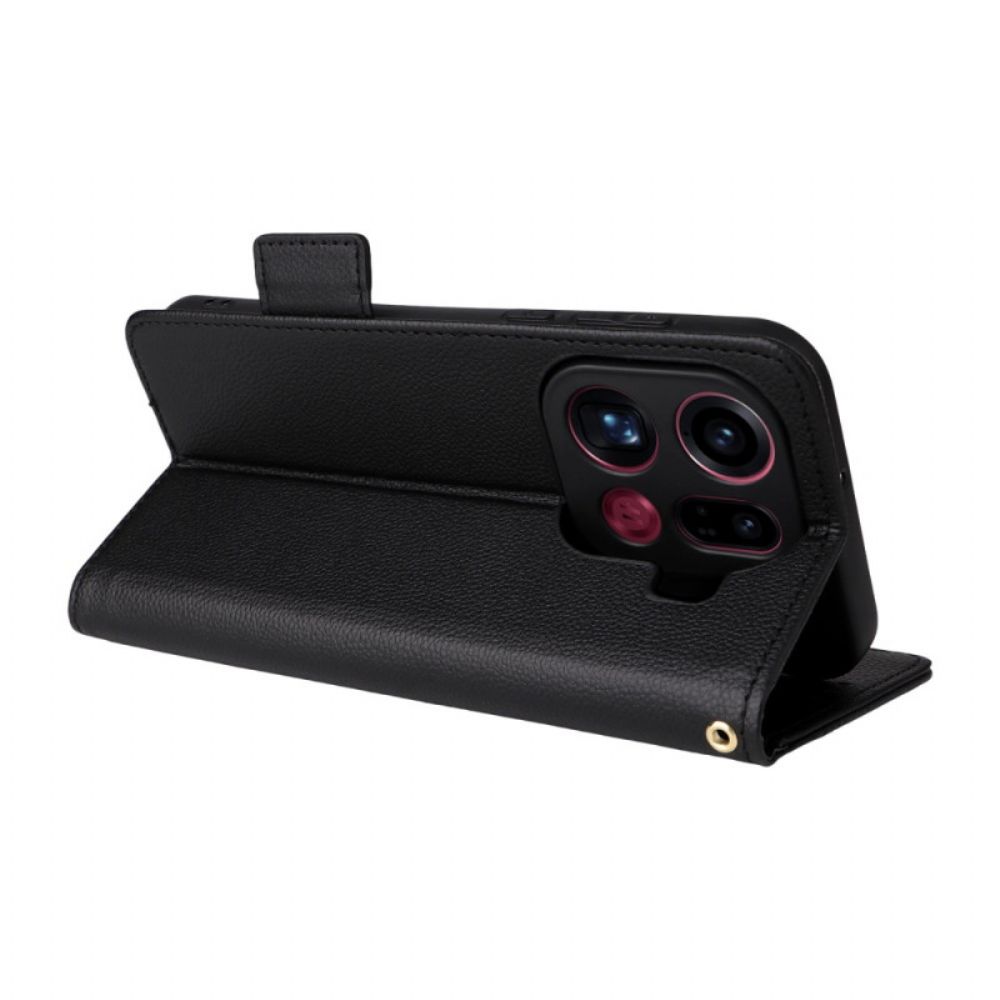 Leren Hoesje Voor Oppo Find X9 Pro 5g Bandjes Van Kunstleer