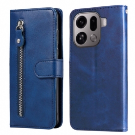 Leren Hoesje Voor Oppo Find X9 Pro 5g Vak Met Rits