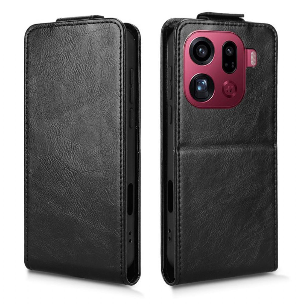 Leren Hoesje Voor Oppo Find X9 Pro 5g Verticale Klep