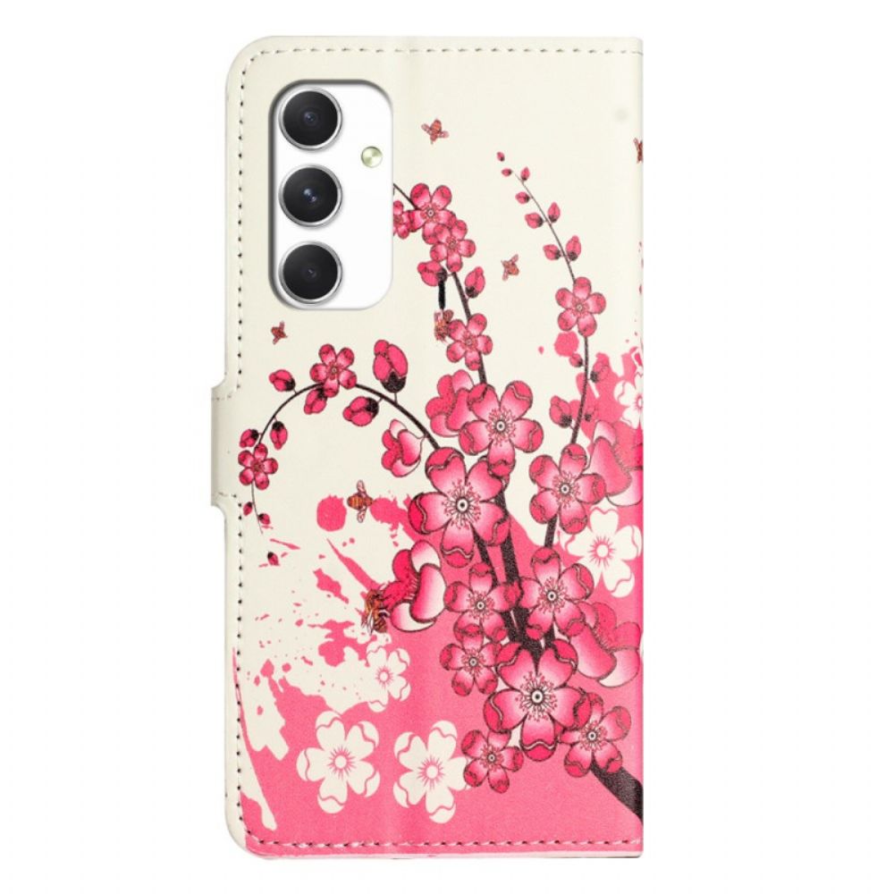 Folio-hoesje Samsung Galaxy A16 5g Tropische Bloemen