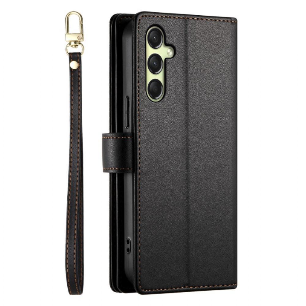 Leren Hoesje Voor Samsung Galaxy A16 5g Portemonnee Met Ritssluiting