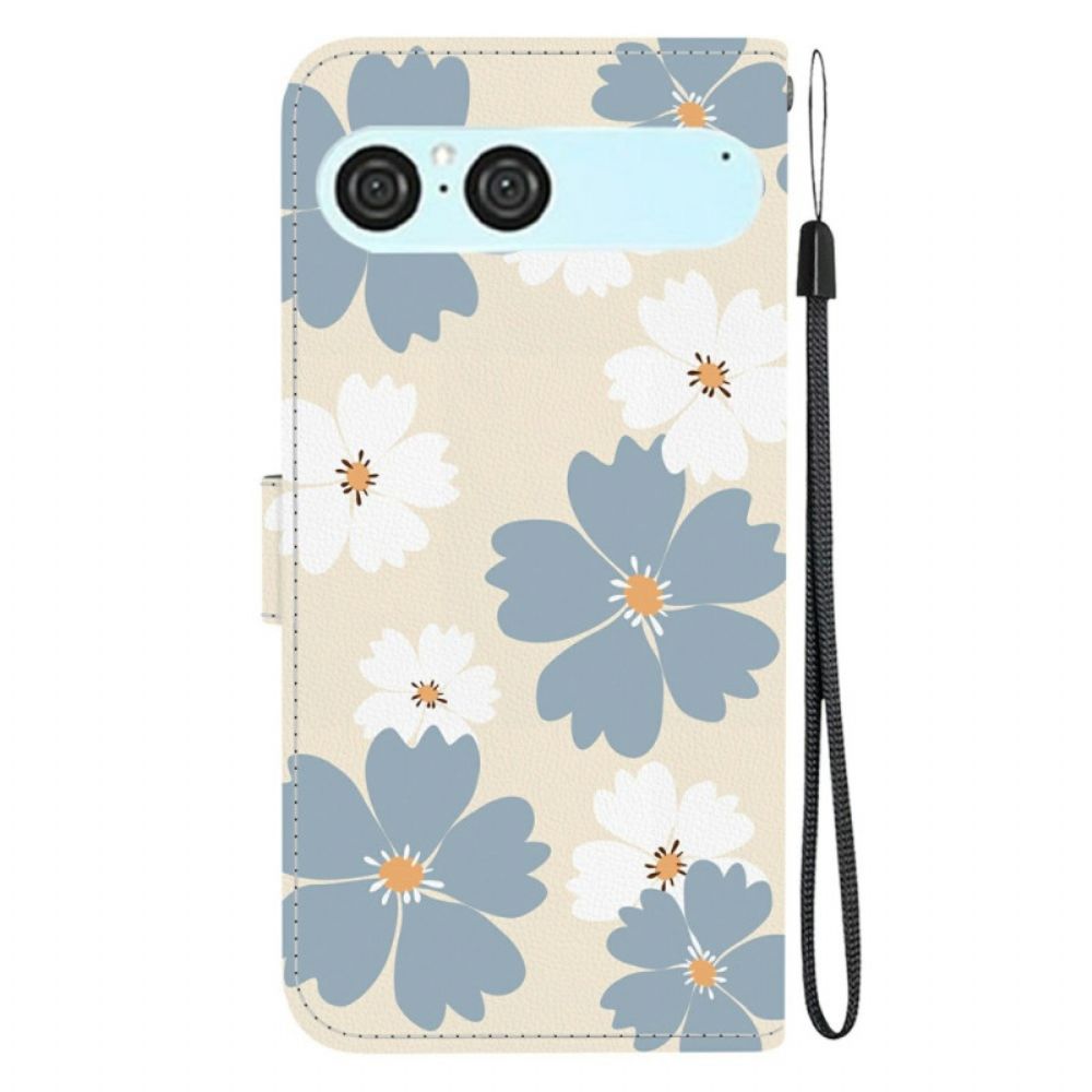 Bescherming Hoesje Sony Xperia 10 Vii Blauwe Madeliefjes