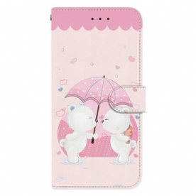 Flip Case Leren Sony Xperia 10 Vii Berenpaar