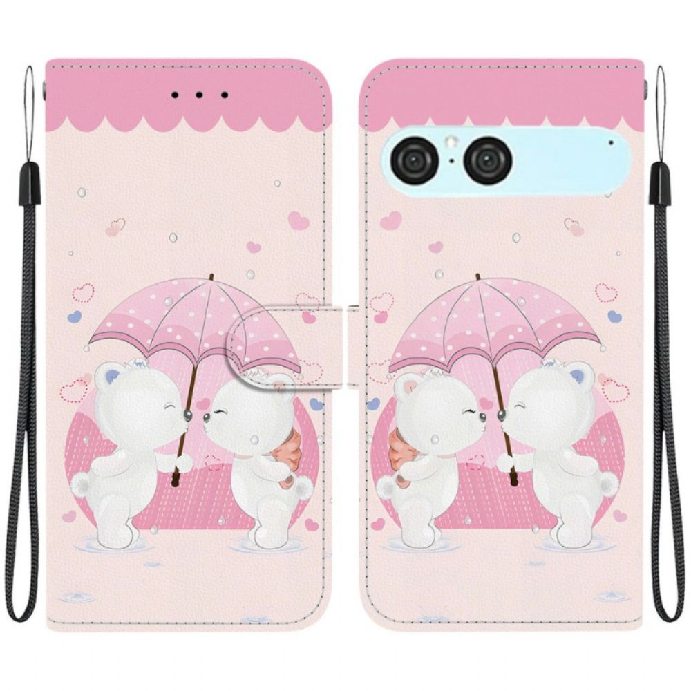 Flip Case Leren Sony Xperia 10 Vii Berenpaar