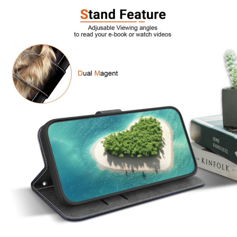 Flip Case Leren Sony Xperia 10 Vii Leeuw