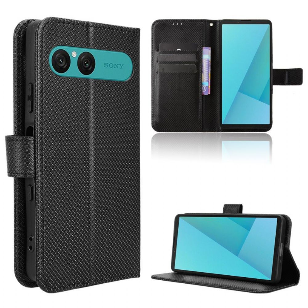 Folio-hoesje Sony Xperia 10 Vii Diamantstructuur