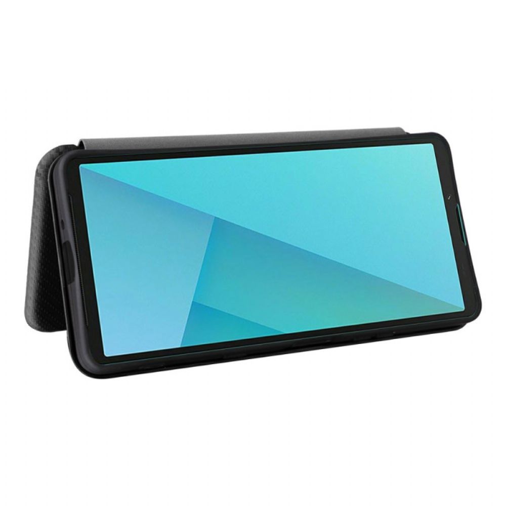 Folio-hoesje Sony Xperia 10 Vii Koolstofvezel