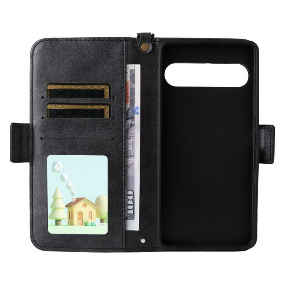 Folio-hoesje Sony Xperia 10 Vii Portemonnee Met Schouderband