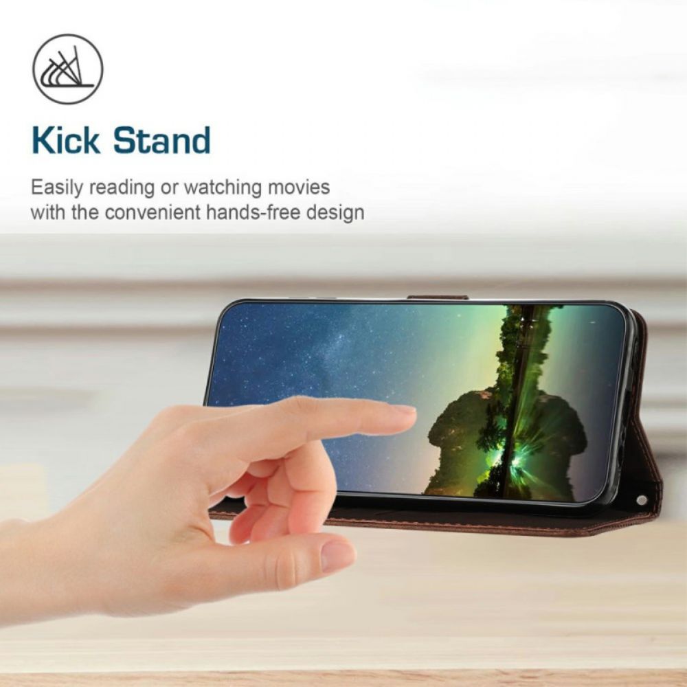 Folio-hoesje Sony Xperia 10 Vii Telefoonhoesje Geometrisch Ontwerp