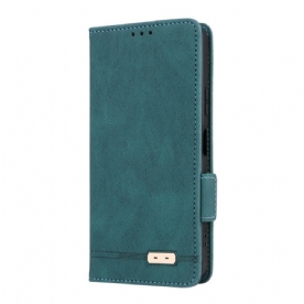 Folio-hoesje Sony Xperia 10 Vii Telefoonhoesje Retro Suède-effect