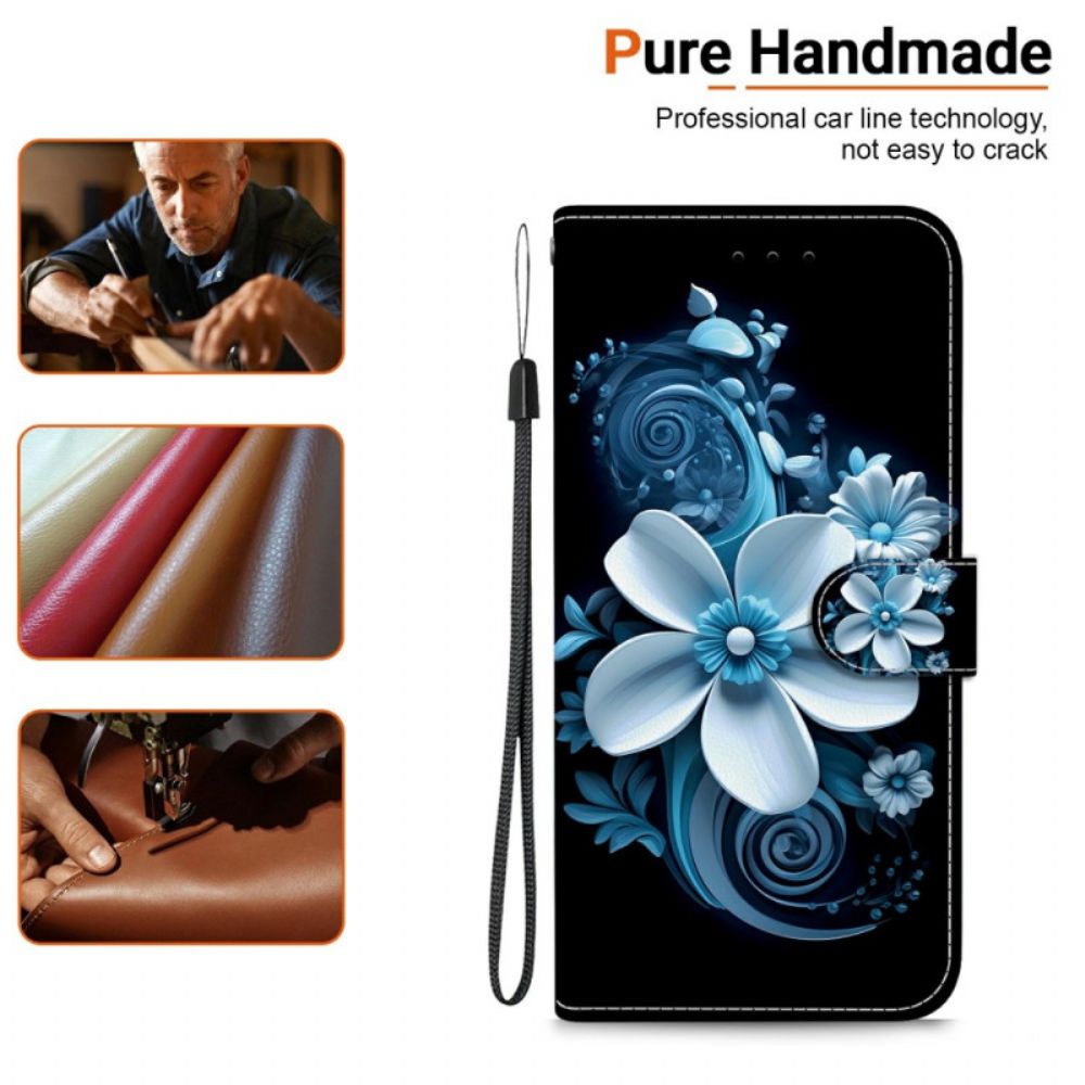 Folio-hoesje Sony Xperia 10 Vii Zwarte Orchidee