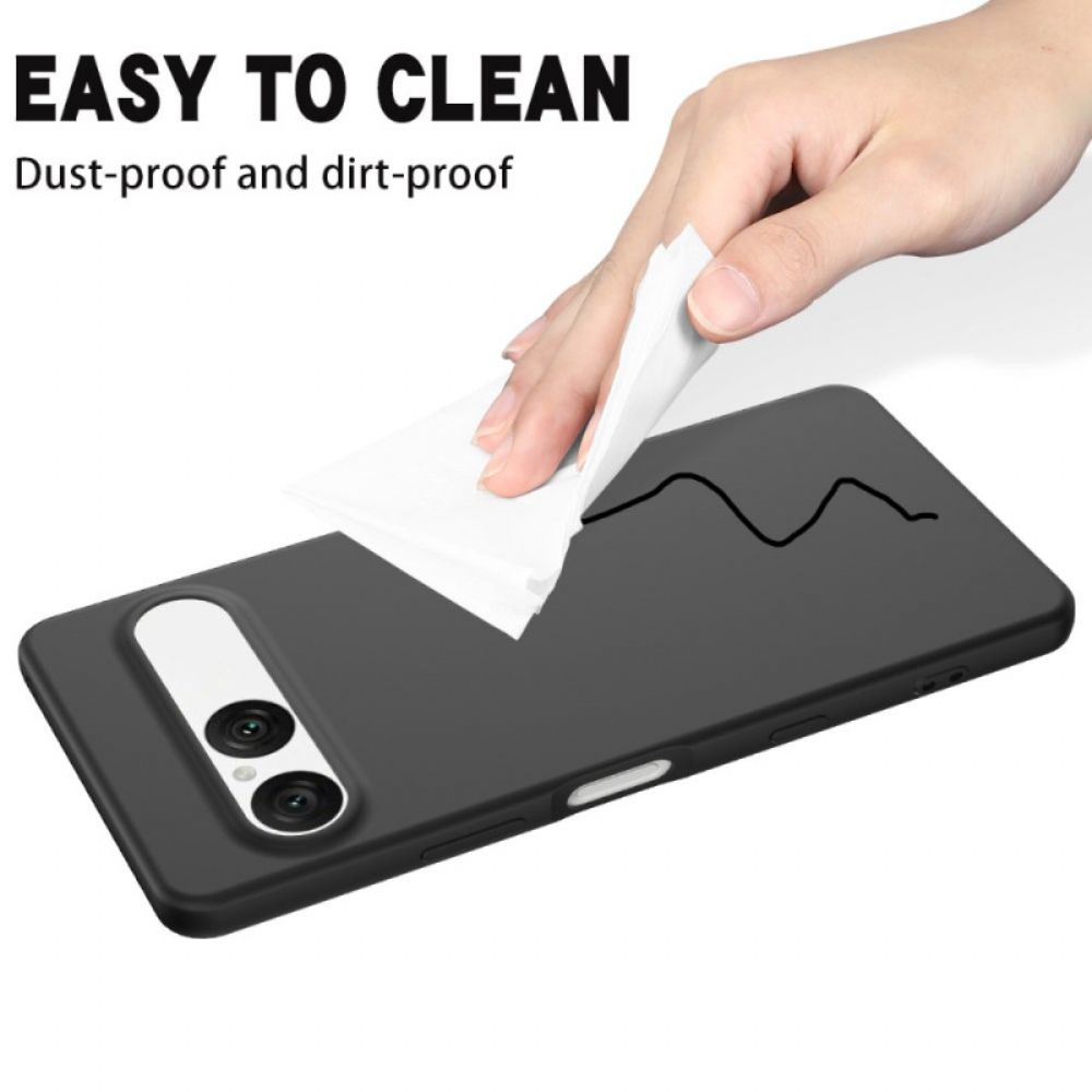 Hoesje Voor Sony Xperia 10 Vii Siliconen Met Bandje