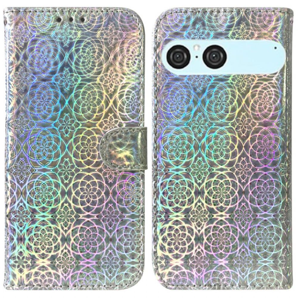Leren Hoesje Sony Xperia 10 Vii Discostijl Bescherming Hoesje
