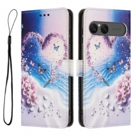 Leren Hoesje Sony Xperia 10 Vii Hart Bescherming Hoesje