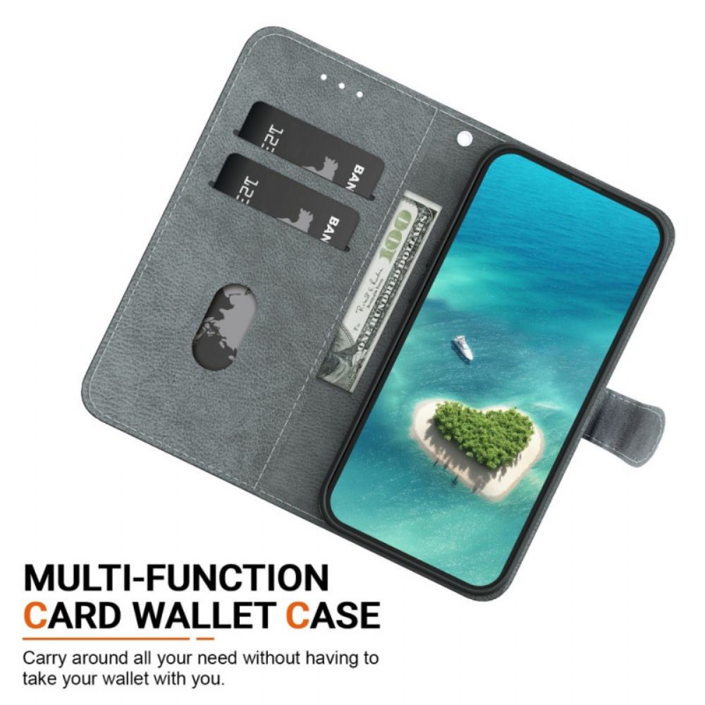 Leren Hoesje Sony Xperia 10 Vii Lotuspatroon Bescherming Hoesje