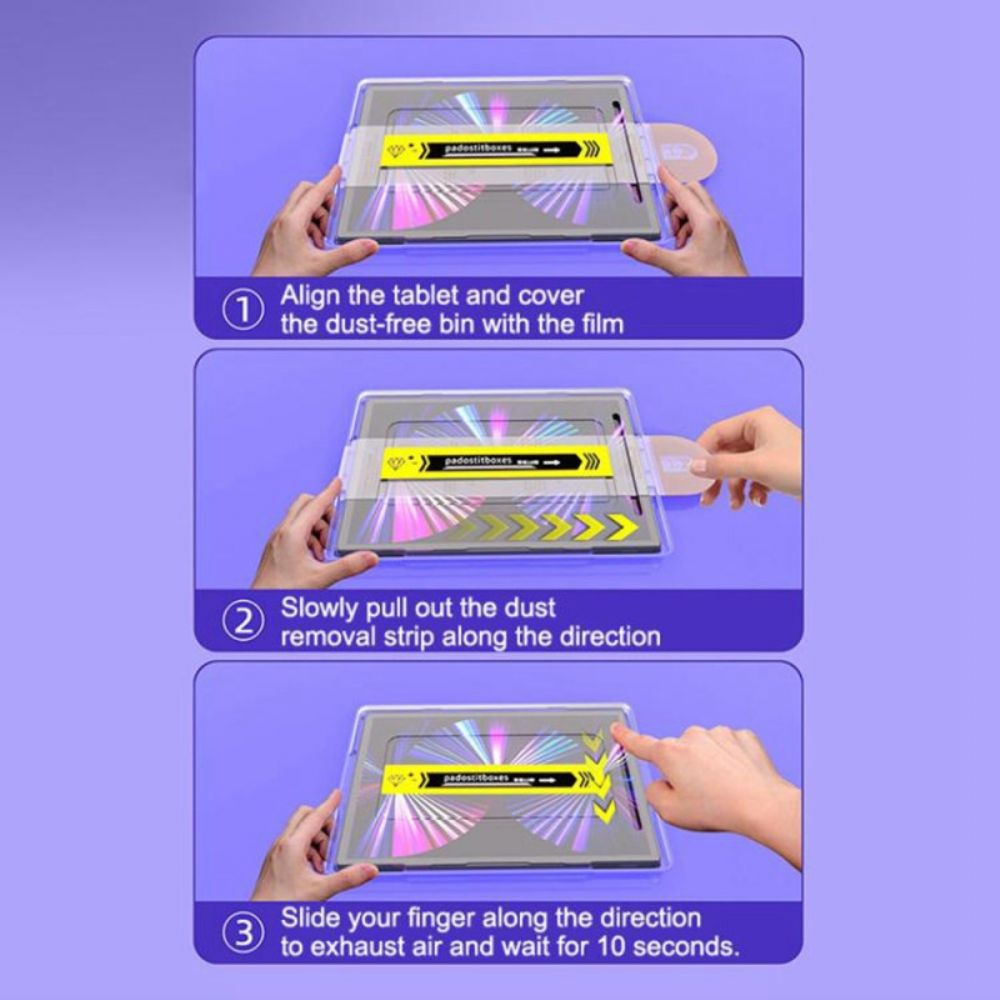 Schermbeschermer Van Gehard Glas Voor Samsung Galaxy Tab S10 Lite / S10 Fe / S9 / S9 Fe / S8 / S7 Hd Met Stofverwijderingstool