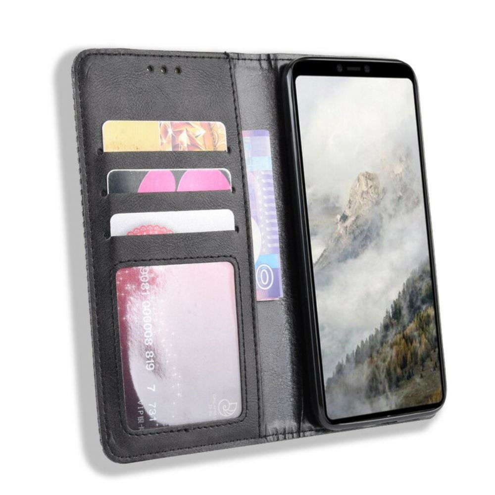 Bescherming Hoesje voor Google Pixel 4 Folio-hoesje Vintage Gestileerd Leereffect