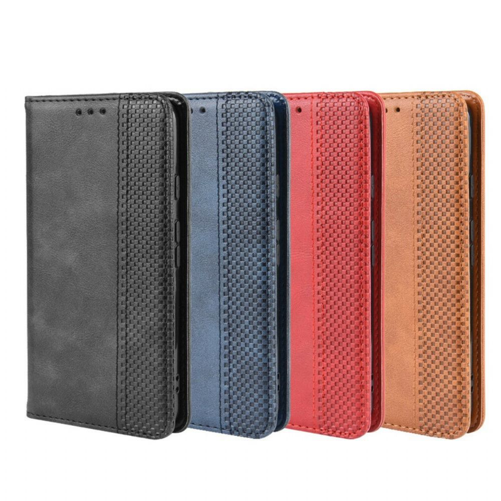 Bescherming Hoesje voor Google Pixel 4 Folio-hoesje Vintage Gestileerd Leereffect