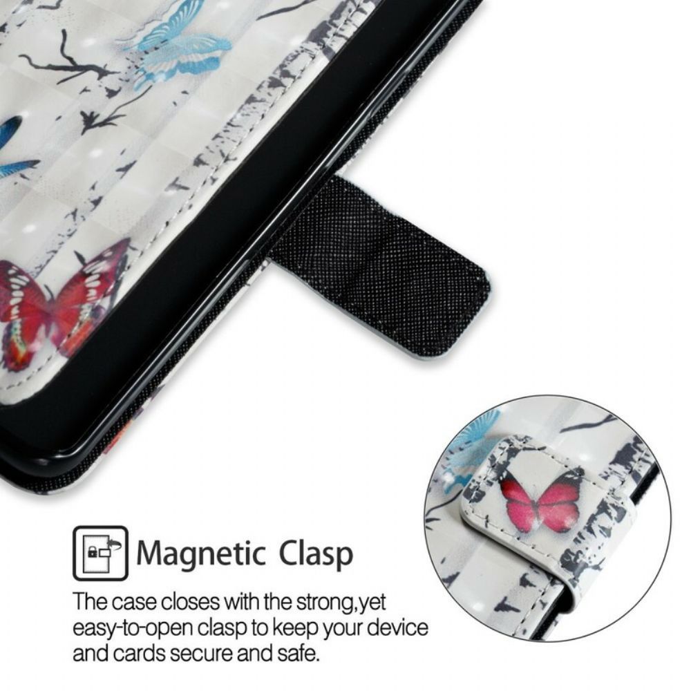 Folio-hoesje voor Samsung Galaxy S9 Plus Vlinders En Berken
