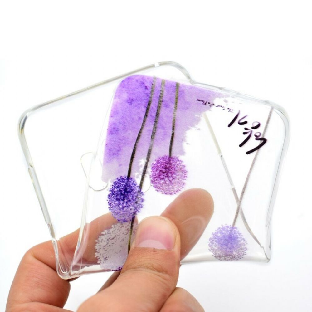 Hoesje voor Samsung Galaxy S9 Plus Transparante Kleurrijke Paardebloemen