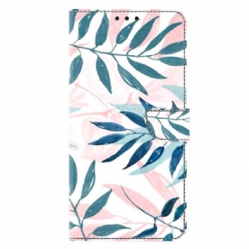 Bescherming Hoesje Samsung Galaxy A17 4g / 5g Aquarelbladeren