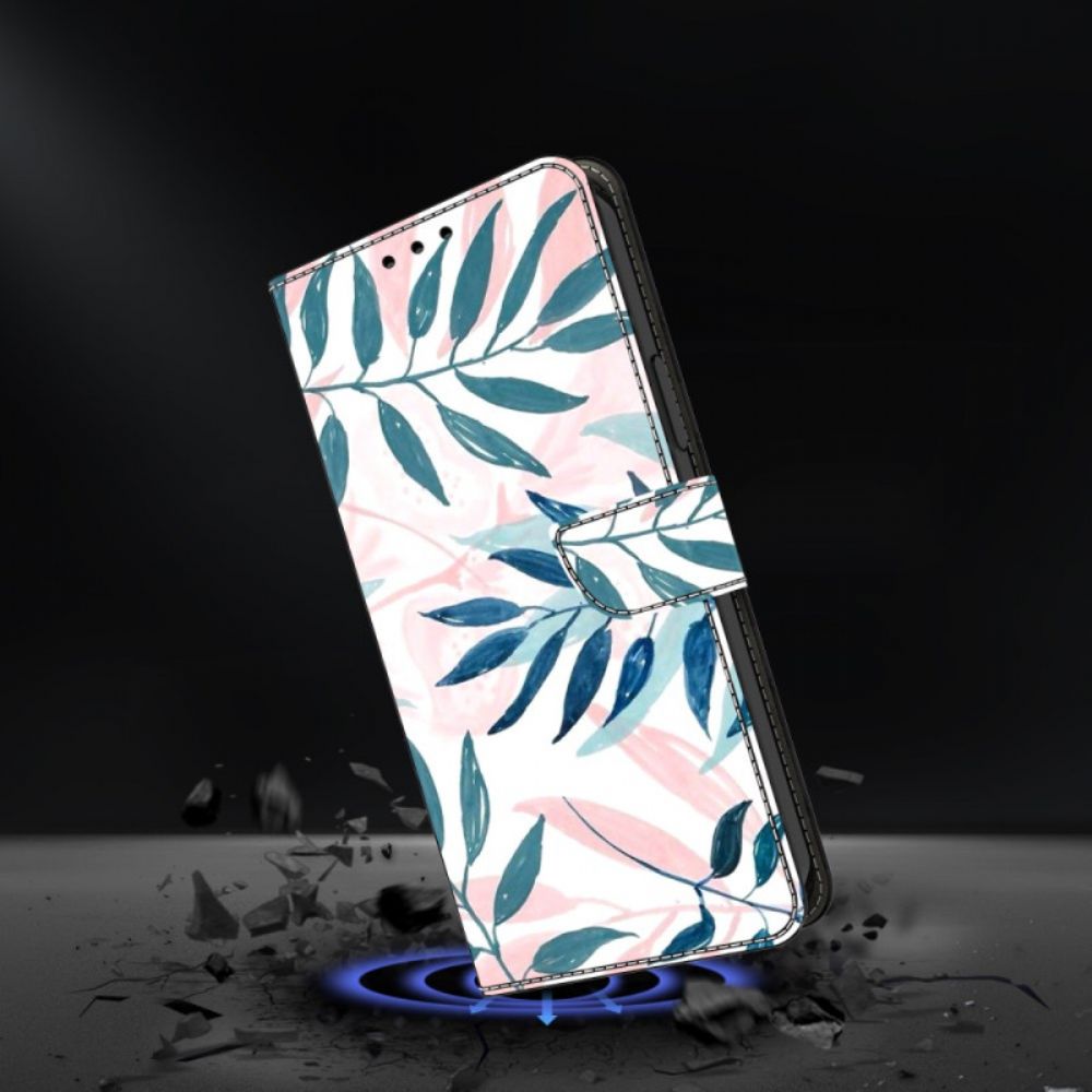 Bescherming Hoesje Samsung Galaxy A17 4g / 5g Aquarelbladeren