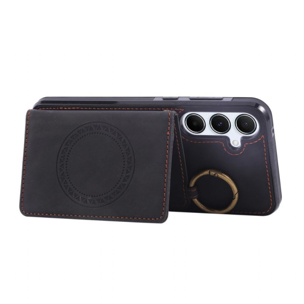 Cover Hoesje Samsung Galaxy A17 4g / 5g Telefoonhoesje Kaarthouder En Ring