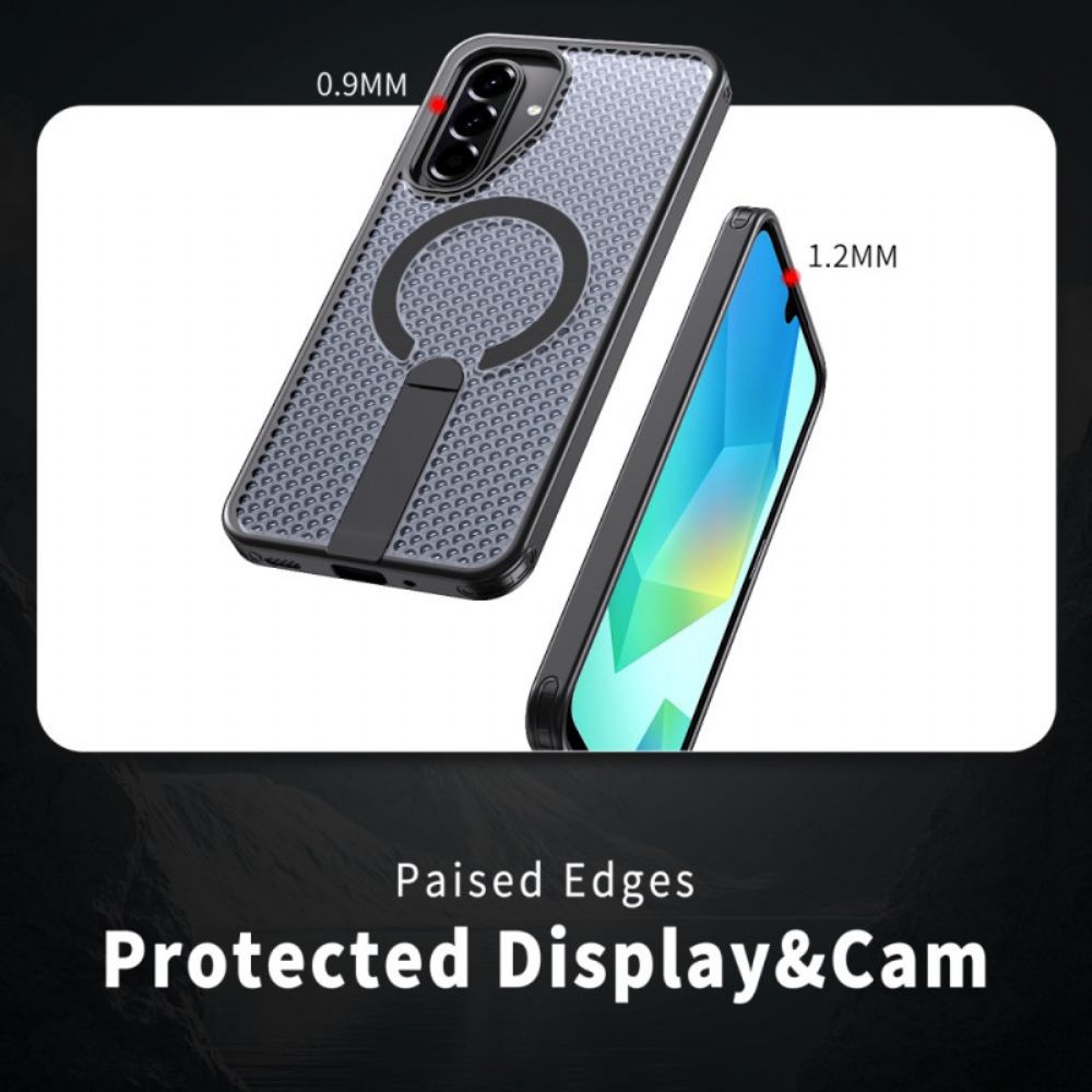 Cover Hoesje Samsung Galaxy A17 4g / 5g Telefoonhoesje Magnetische Rastertextuur